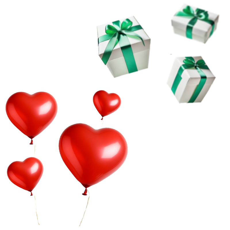 image background cadeaux et coeurs